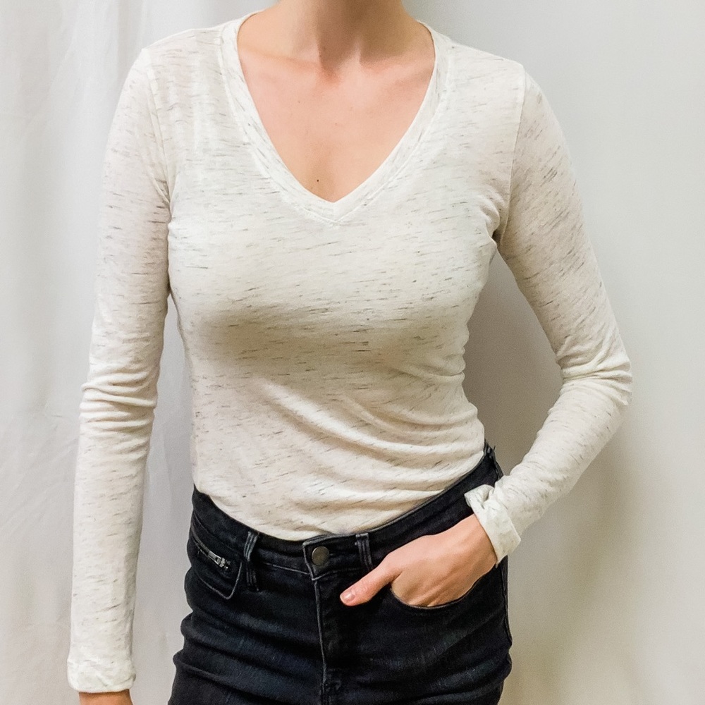 Soft Eddie Bauer Ivory Long sleeve Tee